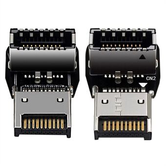 UC-029 2Pcs USB 3.1 Front Panel Header Male to Female Type-E Motherboard Extension Adapter