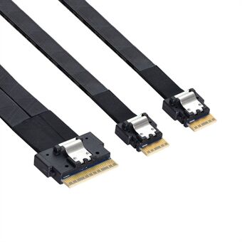SF-034-0.4M PCI-E Ultraport Slimline SAS Slim 4.0 SFF-8654 8i 74Pin to Dual SFF-8654 4i 38Pin Cable