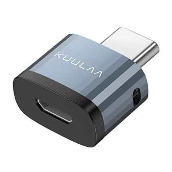 KUULAA KL-HUB03 Type C to Micro USB OTG Adapter Aluminum USB C Connector with Anti-lost Lanyard Hole