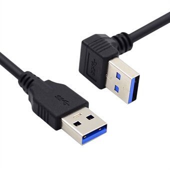 U3-069-UP 40cm 5Gbps Cable Angled USB 3.0 Type-A Male to Straight 3.0 Type-A Male Data Cord