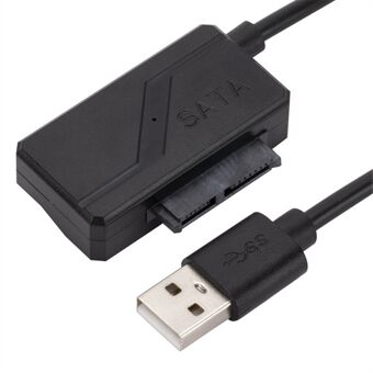 USB Optical Drive Data Cable USB to SATA 6+7Pin Slimline Notebook Optical Drive Cable USB2.0 Optical Disc Drive Cable Compatible with SATA DVD RW drives