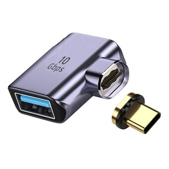 UC-028-AF Magnetic USB-C Male to USB-A Female Elbow Adapter 10Gbps Data Transfer Converter