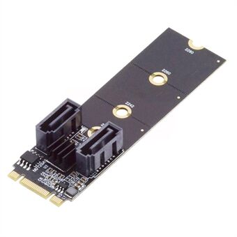 SA-043 NGFF KEY B+M PCI Express to SATA 3.0 6Gbps Dual Ports Adapter 22x80MM Converter Hard Drive Extension Card JMB582 2230 2242 2260 2280