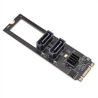 SA-042 NGFF KEY B+M PCI Express to SATA 3.0 22*80MM 6Gbps Dual Ports Adapter Converter Hard Drive Extension Card JMB582 2280