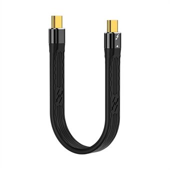 TB-005-0.13M 40Gbps ThunderBolt4 Transmission Cord Flat Slim 5A 100W Fast Charging Cable Supports 8K 60Hz 5K 60Hz Video Output