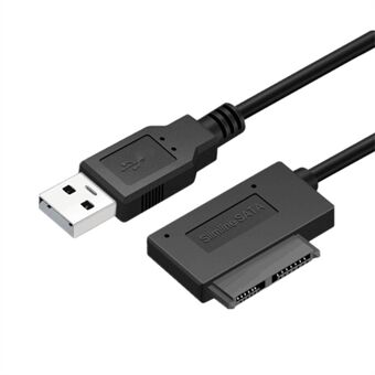 USB2.0 to SATA Cable SSD Hard Drive Data Cable SATA 7Pin+6Pin Easy Drive Cord SATA to USB2.0 Adapter with 14cm Cable Support 480Mbps Transmission