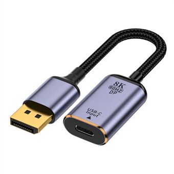 UC-038-D8K USB-C Type C Female to Displayport Converter HDTV Adapter Cable 8K / 60hz 4K / 120hz for Tablet Phone Laptop