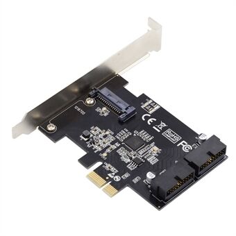 U3-048 PCI-E 1X Express Card to 19Pin 20Pin USB 3.0 Front Panel Header 5Gbps VL805 Adapter