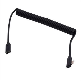UC-133-CMCF Type-C Male to Female Extension Cable Stretch Coiled Spring USB-C Keyboard Mouse Cord
