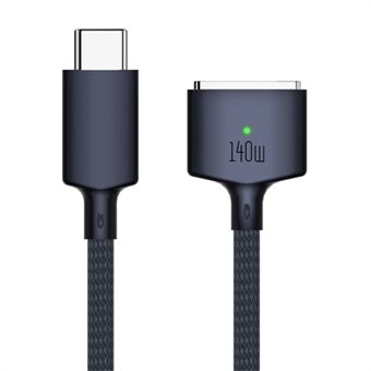 2m Nylon Braided Type-C Cable PD 140W Compatible with MagSafe 3 USB-C to Magnetic Fast Charging Cord
