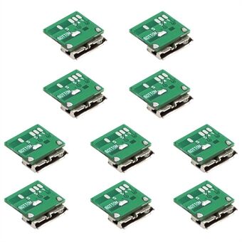 CN-007 10Pcs Micro USB 3.0 10pin Female Socket Receptacle Adapter Board Mount SMT Type with PCB