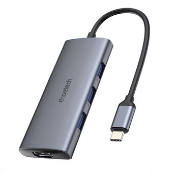 CHOETECH HUB-M19 7-in-1 USB-C to HD + 3 USB3.0 + Type-C + TF / SD Slot Adapter USB Hub for Laptop Tablet Phone