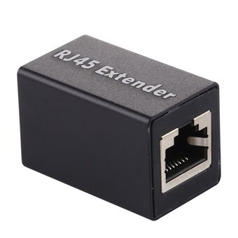 RJ45 Female to Female Connector Inline LAN Plug Ethernet Cable Extender Adapter Black