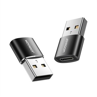 2pcs JOYROOM S-H152 USB to Type C OTG Adapter USB Male to USB-C Female Converter for Laptop Mobile Phone