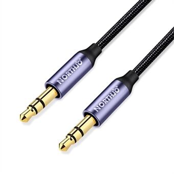 NORTHJO 1m 3 Pole 3.5mm Male to Male Stereo Audio Cable for Mobile Phone MP3 Car Speaker
