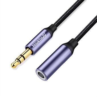 NORTHJO 1m Audio Cable 3 Pole 3.5mm Male to Female Stereo Aux Cord