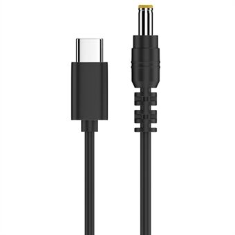 Type-C to DC Power Cable 12V 5.5 x 2.5mm PVC Power Cord Adapter for Routers, Cameras, TV Box, Desk Lamps