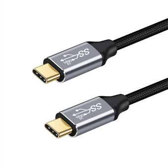 0.5m 100W PD Nylon Braided USB C Male to USB C Male USB 3.1 Gen2 10Gbps Multi-function Type C Cable