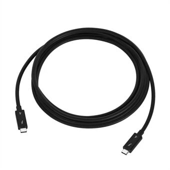 1.2m Thunderbolt 4 100W Fast Charging Cable Male to Male 40Gbps High-speed Data Transformation Adapter Cable for Thunderbolt 4 Docking Station - Black
