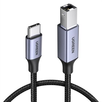 UGREEN 1.5m USB C to USB B 2.0 Nylon Braided Cable for MacBook Pro Epson HP Canon Samsung Printer