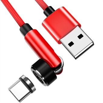 2m Type-C 540 Degrees Adjustable Magnetic Attraction Fast Charging Cable Braided Data Cord