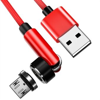 1m Nylon Braided Data Cord Fast Charging Cable + 540 Degrees Rotating Magnetic Attraction Micro Plug