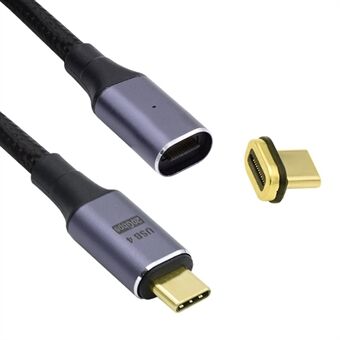 UC-034-BK Magnetic Connector USB4 Male to Male USB-C Cable 20Gbps 100W Charging Cord 8K / 5K Video Cable