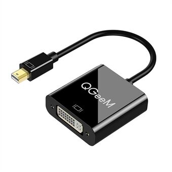 QGEEM QG-HD27 Mini DP to DVI Adapter Cable Mini DisplayPort Male to DVI Female Converter Compatible with MacBook Thunderbolt Port Monitor Projector