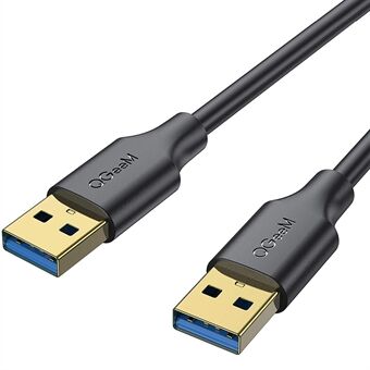 QGEEM QG-CVQ19 1.8m USB 3.0 Male to Male High Speed Gold-plated Data Cable Laptop Adapter Cable