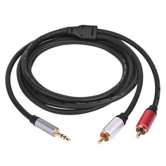 1.8m 3.5mm Male to Dual RCA Male Jack Audio Splitter Cable for Home Audio System