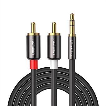 UGREEN 5m 3.5mm to 2RCA 24K Gold-plated Plug Male to Male Audio Y Splitter Cable AUX Cord for Smartphone Speaker Tablet