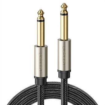 UGREEN 40810 1.5-Meter Straight 6.35mm Male Jack Audio Cord 24K U15 Gold-Plated Connector for Electric Guitar/Bass/Keyboard/Mixer/Amplifier/Amp/Speaker