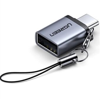 UGREEN US270 Type-C Male to USB3.0 Adapter Aluminum Shell Mini USB-C Converter with Lanyard