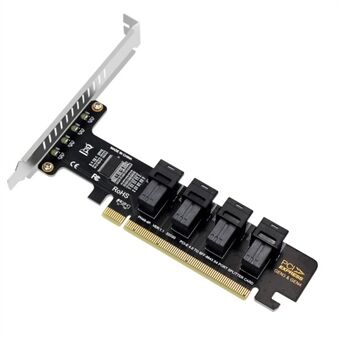 U2 PCIE 4.0 to 4 Ports U.2 NVME SFF-8643 Expansion Card Mainboard SSD Adapter