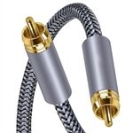 2m RCA to RCA Male to Male HiFi Sound Digital Audio Cable Gold Plated Connector Pure Copper SPDIF Coaxial Cable