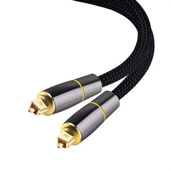 1m Digital Fiber Optical Audio Cable SPDIF Line 5.1 Channel Connection Wire for Soundbars / Stereo Systems / Amplifiers (Yellow Ring)