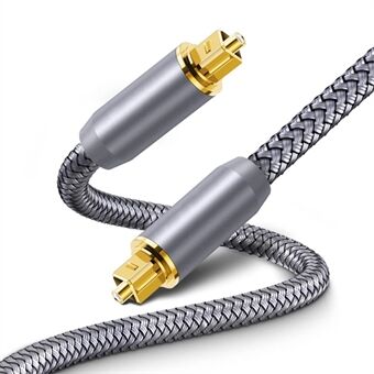 3 Meters Digital Optical Audio Cable S / PDIF Output Nylon Braided 24K Gold-Plated Toslink Line for TV Blu-ray Player (Style A)