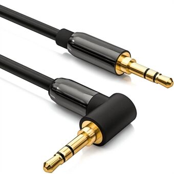 10m Audio Male to Male Cable L-Shaped Angled Car Stereo 3.5mm AUX Extension Cord for Cell Phones, Speakers
