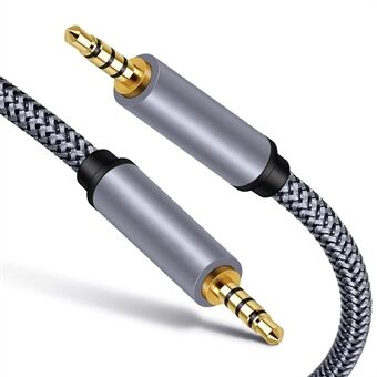 5m 3.5mm Male to Male Aux Cable HiFi Stereo TRRS Audio Cord Braided Extension Cable for Microphone Speaker Headphone