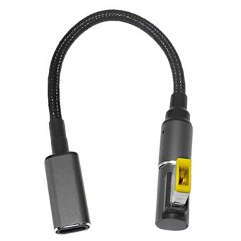 For Lenovo G405s G500 G500s G505 G505s G510 G700 100W Laptop Charging Cable USB C to Square Plug Magnetic Converter Cord
