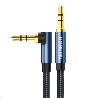 UGREEN 0.5m 3.5mm Male to Male Gold Plated Elbow Adapter AUX Cord Audio Extension Cable