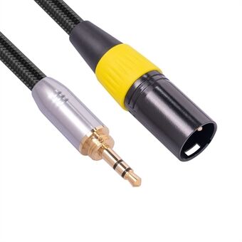 External Thread 3.5mm Male to XLR 3Pin Converter Cable for Microphone Mixing Console Camera