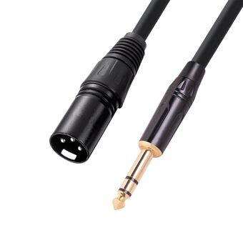 TC145BK19 3m Gold Plated 6.35mm Male to XLR Male Microphone Mixer Audio Converter Cable