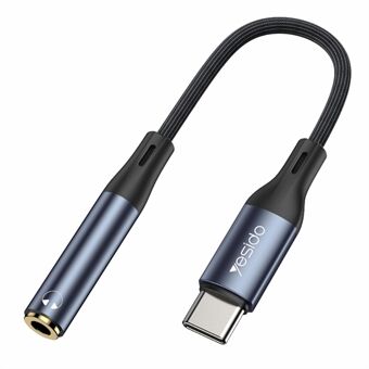 YESIDO YAU38 15CM Type-C Male to 3.5mm Female AUX Cable Audio Adapter Cord USB-C to Aux Headphone Connector Line