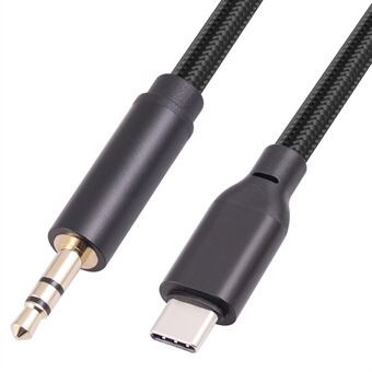 TY35bk Type-C to 3.5mm Aux Jack Cable Headphone Audio HiFi Stereo Sound Cord for MacBook iPad Huawei Type-C Devices, 1m