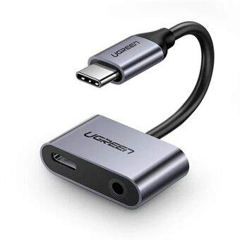 UGREEN Type C to 3.5 mm Earphone Jack Adapter 2 in 1 USB-C Audio Cable Converter Charging Splitter