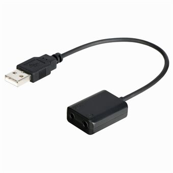 BOYA BY-EA2L External Sound Card USB Adapter Desktop Laptop USB to 3.5mm Headphone / Microphone Connector