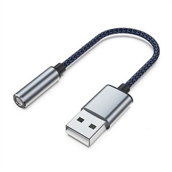 USB to 3.5mm Jack Audio Adapter USB to Headphone and Microphone Jack Aux Adapter Stereo Sound Card Adapter
