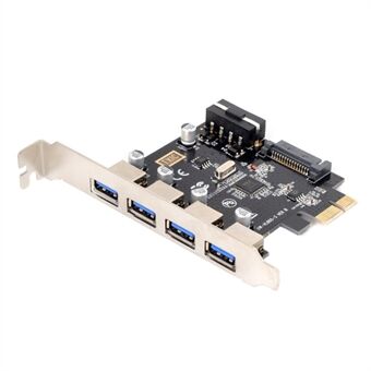 4 Ports PCI-E to USB 3.0 HUB PCI Express Expansion Card Adapter 5Gbps for Motherboard