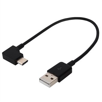 90 Degree Right Angled USB 3.1 Type C Male USB-C to USB 2.0 Male Cable for Tablet & Mobile Phone - Black